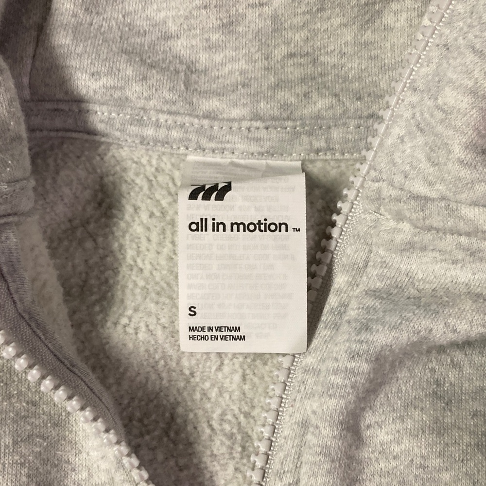 All in Motion Light Gray Zip-Up Hoodie and black zip up - Picture 2 of 4